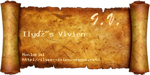 Ilyés Vivien névjegykártya